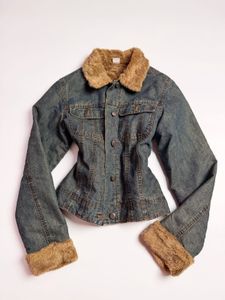 Fur Trim Denim Jacket