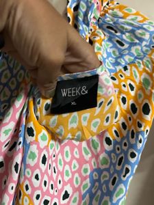 Colorful Smocked Cropped Top