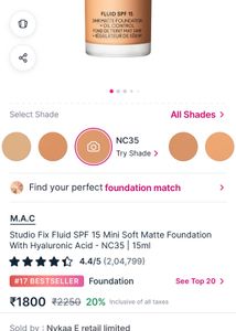 MAC Studio Fix Fluid Foundation SPF 15 mini