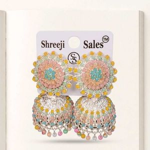 Light colourful jhumka