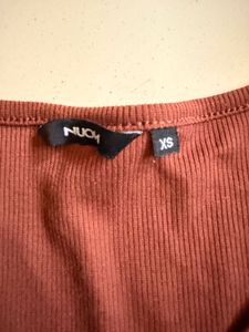 Ribbed Henley Long Sleeve Top