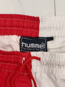 Hummel Red &amp; White Split Shorts