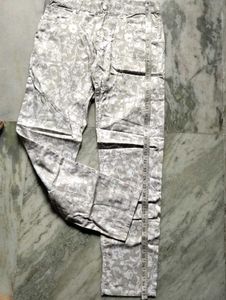 Printed Straight-Leg Trousers