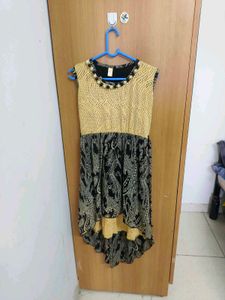 Stylish Printed High-Low Dress