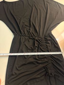 Chic Black Ruched Dress