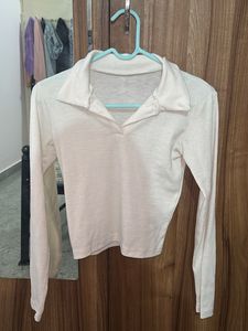 Stylish White Long Sleeve Top