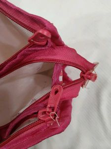 Striped Pouch Bag