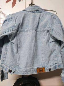 Denim crop jacket.