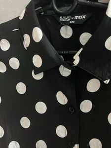 Chic Black &amp; White Polka Dot Shirt