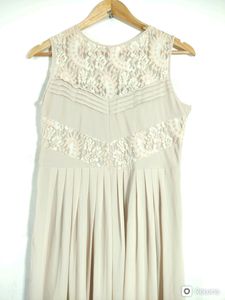 Beige Sleeveless Western Dress (Women's)