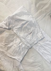 Classic White Pleated Trousers