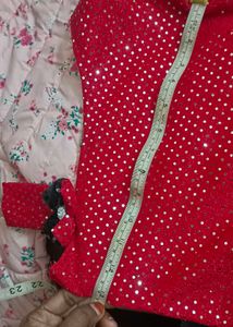 Sparkling Red &amp; Black Sequin Dress