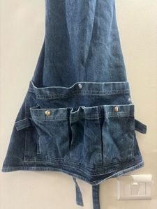 Denim Utility Halter Dress/ Apron