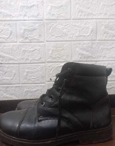 Men's Black Leather Boots