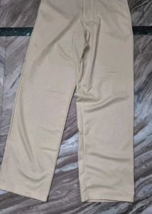 Classic Beige Wide Leg Trousers