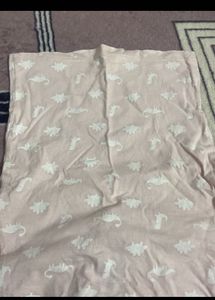 Cute Dinosaur Print Top and Denim Shorts Set