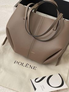 Polene Taupe Leather Handbag