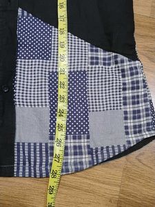 Patchwork Button-Down Shirt