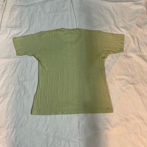 Light Green Ribbed T-Shirt