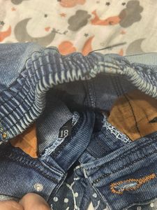 unisex Smiley Face Jean