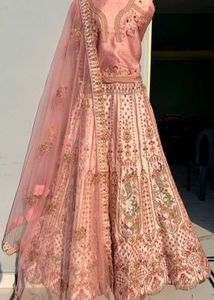 Beautiful Peach unstitched Lehenga Cho