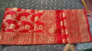 Red &amp; Gold Banarasi Saree