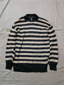 Striped Quarter Zip Sweater