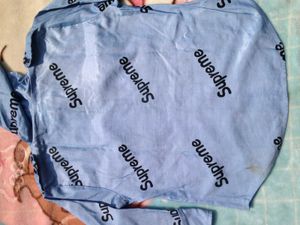 Light Blue Supreme Print Jacket