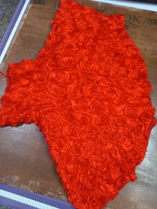 red awesome frok for baby girl