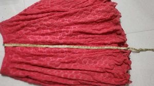 Beautiful Red Textured Ethnic Skirt