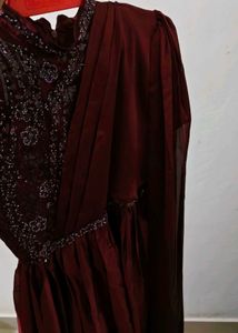 Elegant Maroon designer Gown