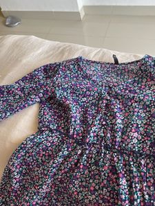 Floral Print Long Sleeve Dress