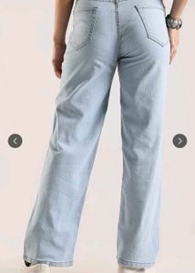 🌀Breathable Light Wash Wide Leg Jeans