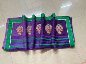 Beautiful Purple Embroidered Saree