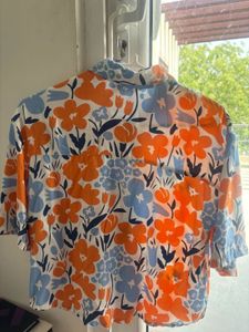 ZUDIO Vibrant Floral Print Button-Up Shirt