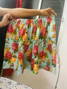Floral Print Mini Skirt