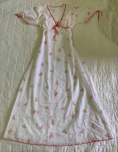 floral coquette vintage lace trim dress