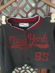 NY Baseball Style Crop Top
