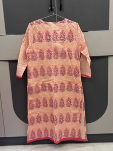 🌸 Blush Bloom Cotton Kurta