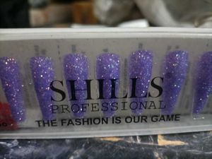 Shills Purple Glitter Nail Polish
