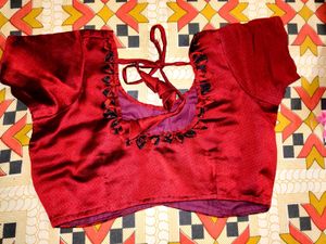 Deep Maroon Textured Blouse
