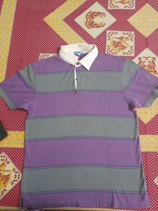 Indonesian  make BALENO cotton half  sleeved T-shirt- purple  &amp; Grey coloured