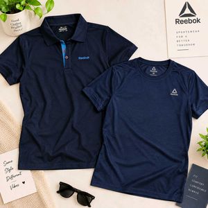 Reebok Navy Blue Polo & T-Shirt Set