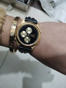 Timex Chronograph Watch - Gold Tone