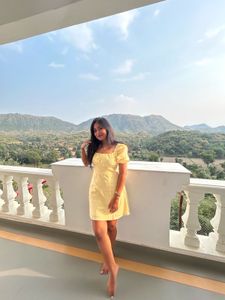 H&m Sweetheart Puff Sleeve Mini Dress