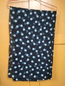 Brand new Elegant Chiffon Saree with polka dots