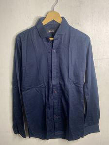 Classic Navy Blue Men's Dress Shirt
