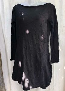 142510. Black Distressed Long Sleeve Top