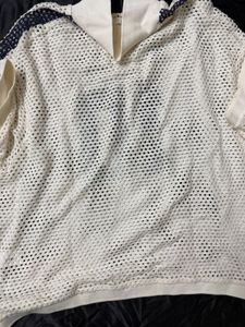 Mesh White Number 10 Top