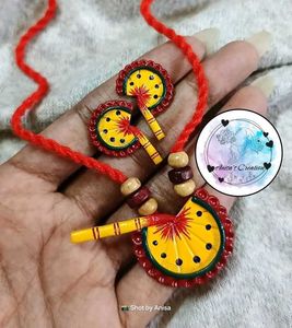 Handmade Terracotta Necklace & Earring Set
